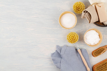 Natural organic reusable household cleaning products. Zero waste, ecological, eco-friendly