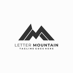 Letter M Colorful Illustration Vector Design Template