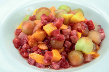 fruit salad on a plate