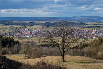 Blick auf Wäschenbeuren von der Spielburg