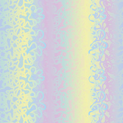 A seamless vector abstract textured pattern in girly pastel iridescent gradient. Decorative surface print design. Great or cards, invitations, packaging, and backgrounds.