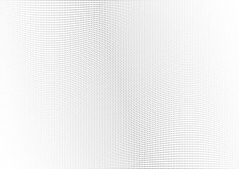 Abstract halftone wave dotted background. Futuristic twisted grunge pattern, dot, circles.  Vector modern optical pop art texture for posters, business cards, cover, labels mock-up, stickers layout