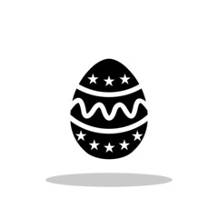 Easter holiday egg icon in trendy flat style. Festive traditional symbol for your web site design, logo, app, UI Vector EPS 10. 