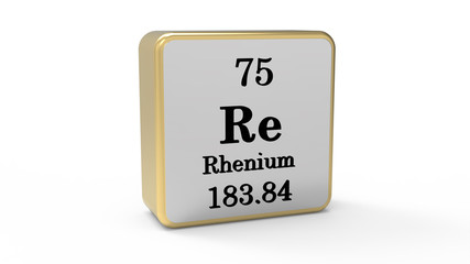 3d Rhenium Element Sign. Stock image	