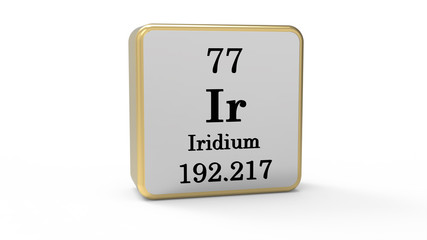 3d Iridium Element Sign. Stock image	