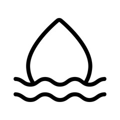 A drop of water icon vector. Thin line sign. Isolated contour symbol illustration