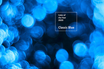 Blue abstract background. Space for your text. Blue - color of the Year 2020.