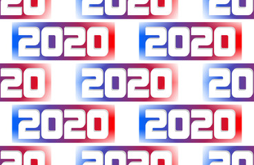 gift wrap pattern filled with 2020 text for the year