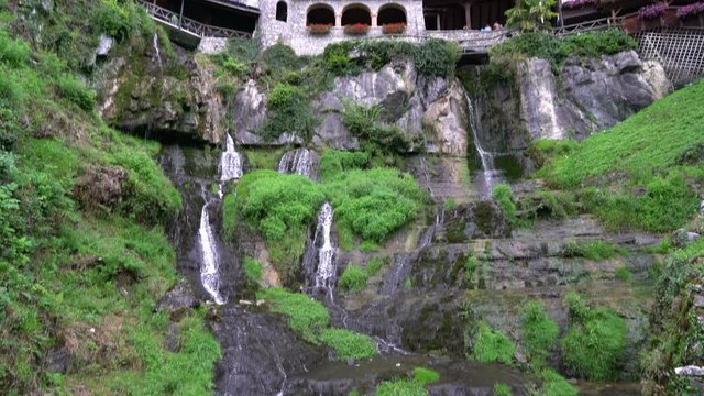 Waterfall at St. Beatus Caves in Switzerland