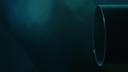 Sports car. Engine starting. Fire from the chimney.