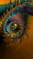 Artfully 3D rendering fractal background