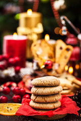 Chrismtas ginger cookies, Holiday concept