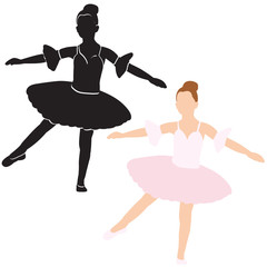 silhouette of a dancing ballerina