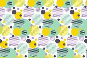 Tapeten Colorful dots and circle seamless pattern © galyna_p