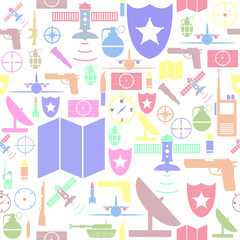 military seamless pattern background icon.