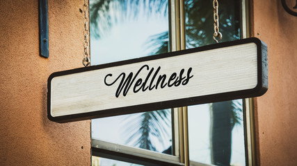 Obraz premium Street Sign to Wellness
