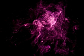 Purple smoke on black background