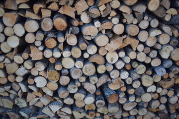Holz, Schitholz, geschichtet, Rundholz