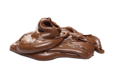 Cream chocolate spread isolated on white background