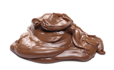 Cream chocolate spread isolated on white background