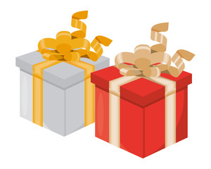 gifts boxes presents isolated icons