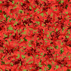 UFO camouflage of various shades of red and green colors