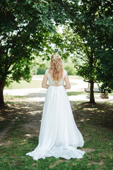 bride wearing wedding dress