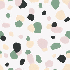 abstract modern blush art pattern gouache terrazzo 