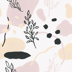 abstract modern blush art pattern gouache terrazzo 