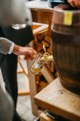beer barrel at a party