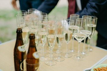 drinks at a wedding