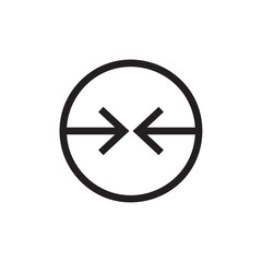 Circle arrow left right icon vector isolated on background. Trendy web symbol. Pixel perfect. illustration EPS 10. - Vector.