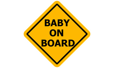 Baby on board sign