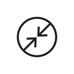 Circle arrow right in two icon vector isolated on background. Trendy web symbol. Pixel perfect. illustration EPS 10. - Vector.