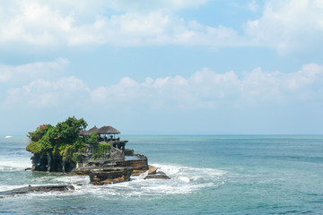 Tanah Lot Temple on the sea in Bali, Indonesia.