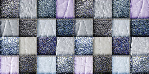 seamless leather patchwork background