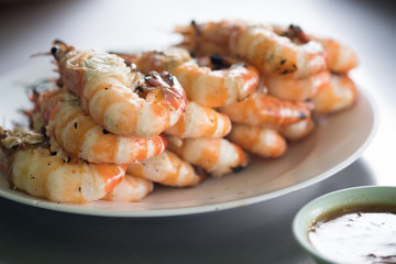 Grilled shrimp (Giant freshwater prawn)