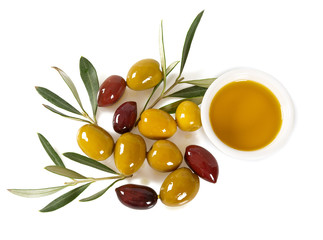 tasty olives isolated on white background