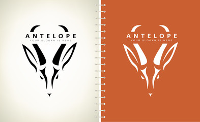 antelope logo vector. animal design. © Natalia Iachimova