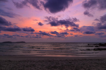 sunset tropical beach