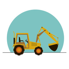 Obraz na płótnie Canvas excavator construction machine vehicle icon