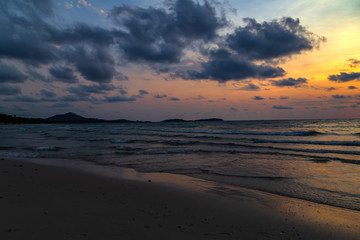 sunset tropical beach