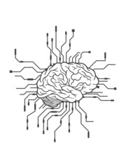 Cyborg Gehirn Design 
