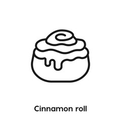 cinnamon roll icon vector. cinnamon bun icon vector symbol illustration. Modern simple vector icon for your design. cinnamon roll bun icon vector	