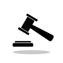 Judge Gavel / Judgement / Justice icon in trendy flat style. Vector Illustration EPS 10.