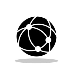 Network icon in trendy flat style. Social network / Internet / Global technology symbol for your web site design, logo, app, UI Vector EPS 10.