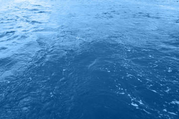 Obraz premium Wall of Classic Blue in Color 2020 - 19-4052. Color of the Year. Sea. Texture.