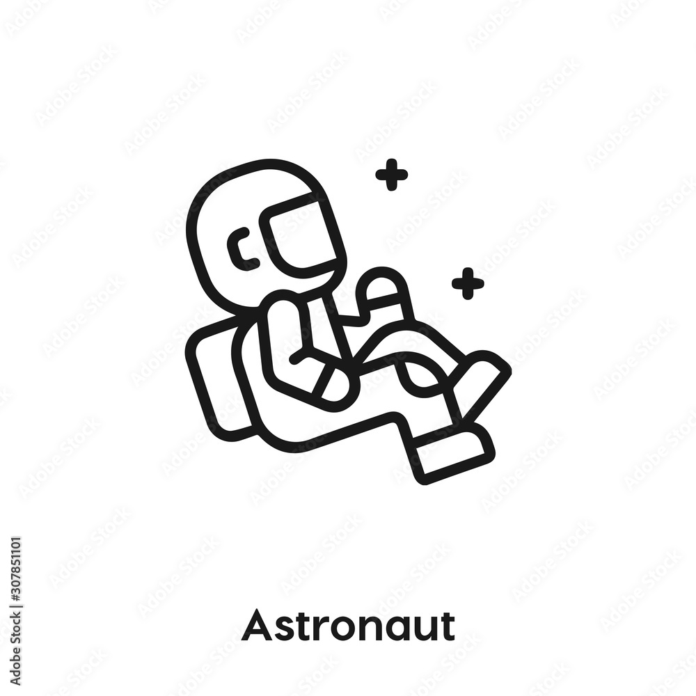 Wall mural astronaut icon vector. astronaut icon vector symbol illustration. modern simple vector icon for your