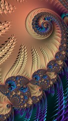 Artfully 3D rendering fractal background