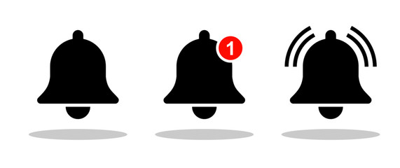 Notification icon in trendy flat style. New message / call symbol for your web site design, logo, app, UI Vector EPS 10. - Vector